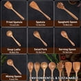 thumbnail image 3 of Wooden Utensil Set 7pcs Nonstick Acacia Wood Spatula Spoons for Cooking, 3 of 9