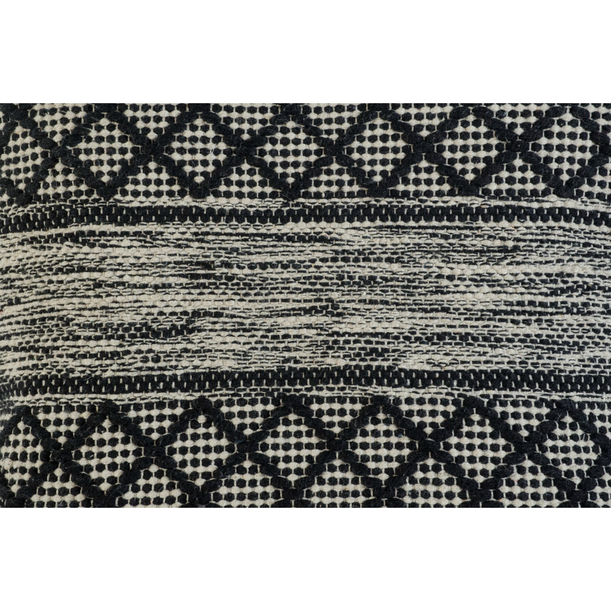 Harlow Hill Gray/Black Geometric Farmhouse Cotton Blend Throw Pillow Cover, 20" x 20"