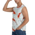 thumbnail image 3 of Daiia Koi Fish Corals,Spring Summer Printed Men's Tank Tops,Casual Soft Sleeveless Gym Muscle Shirts Bodybuilding Tee-Small, 3 of 8