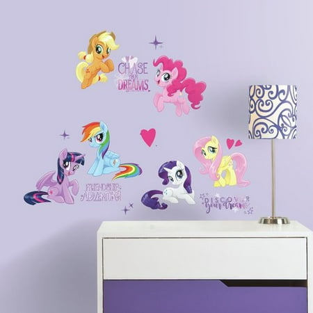 Pony Wall Hangings - My Little Pony The Movie Peel And Stick Wall Decals With Glitter