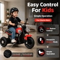 thumbnail image 5 of FUPOJH 12V 3 Wheel Kids Electric Motorcycle, Ride On Car with Bluetooth Music,AUX,USB,Red, 5 of 10