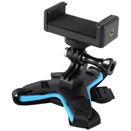 Image of Helmet Chin Mount Holder with Phone Stand and Remote Ski / Motorcycle Helmet Stand for Action Camera and Phone
