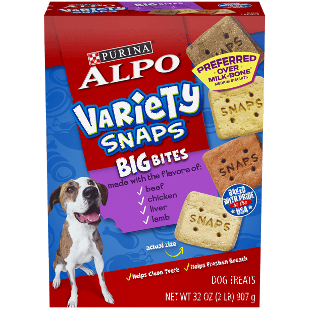 ALPO Variety Snaps Big Bites Beef Chicken Liver & Lamb Flavors Dog