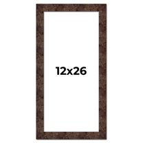 12x26 Frame Brown Burl Real Wood Picture Frame Width 1.625 Inches | Interior Frame Depth 0.5 Inches