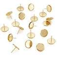 thumbnail image 5 of U8MO 50x Gold 304 Stainless Steel Post Cup Stud Earring Blank Bezel Flat Round 8~16mm-12mm Tray:10mm, 5 of 8
