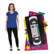 90s VHS Tape Cardboard Stand-Up, Party Decor, Party, 1 Pieces