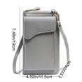 thumbnail image 3 of Dongrere Wallet Cell Phone Purse Crossbody Bag with Credit Card Slots Purse PU leather Zipper Adjustable Strap, 4.5x7.5 Inch, Gray, 3 of 8