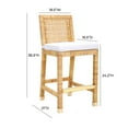 thumbnail image 3 of TOV Furniture Amara Rattan Counter Stool, 3 of 9