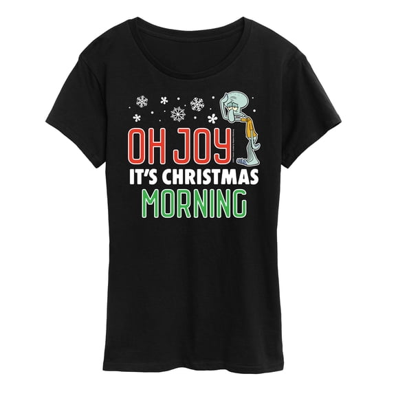 SpongeBob SquarePants - Oh Joy It's Christmas Morning - Women's Lightweight French Terry Pullover