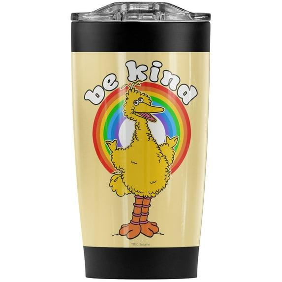 Sesame Street/Be Kind Stainless Steel Tumbler 20 oz Coffee Travel Mug/Cup, Vacuum Insulated & Double Wall with Leakproof Sliding Lid | Great for Hot Drinks and Cold Beverages