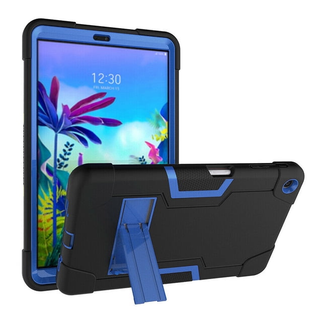 Mignova pour LG G Pad 5 Étui pour Tablette, Adapté aux Enfants Robuste Antichoc Antichute Hybride Armure Robuste avec Béquille Étui de Protection Intégrale pour LG G Pad 5 10,1 Pouces (Noir/bleu)