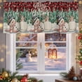 thumbnail image 5 of Valance Curtains for Kitchen Windows Vintage Snowman SquirrelRod Pocket Valance Red Black PlaidShort Window Curtain Topper for Bedroom Living Room Bathroom 54x18in, 5 of 7