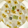 thumbnail image 2 of Elastic Edged  Tablecloth Waterproof Oil-Proof Elastic Edged Flannel Backed  Table Cover, 2 of 8