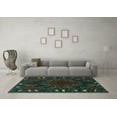 thumbnail image 3 of Ahgly Company Indoor Rectangle Persian Turquoise Blue Traditional Area Rugs, 2' x 4', 3 of 4