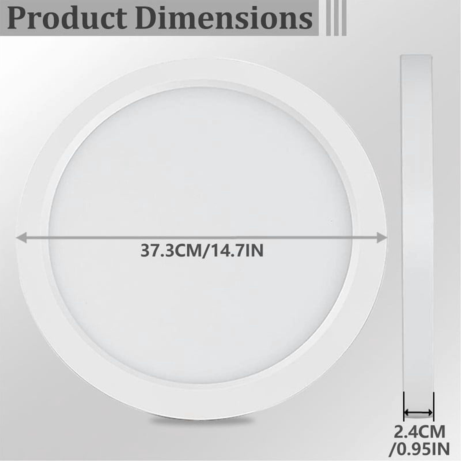 Full-spectrum ceiling lamp 30W 3650LM, variable light 3000K-6500K, wide voltage 85-265V, eye-protecting LED panel, suitable for indoor lighting in living rooms and kitchens - 1 package