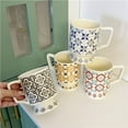 thumbnail image 6 of 13.5 oz Vintage Ceramic Coffee Mug, Stackable Design, Dishwasher Safe, 6 of 7