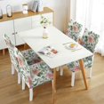thumbnail image 3 of Floral Print Dining Chair Covers Set of 4 Lovely Tropical Flower and Leaves Pattern Washable Polyester Stretch Slipcovers Removable Seat Protector for Rustic Decor, 3 of 7