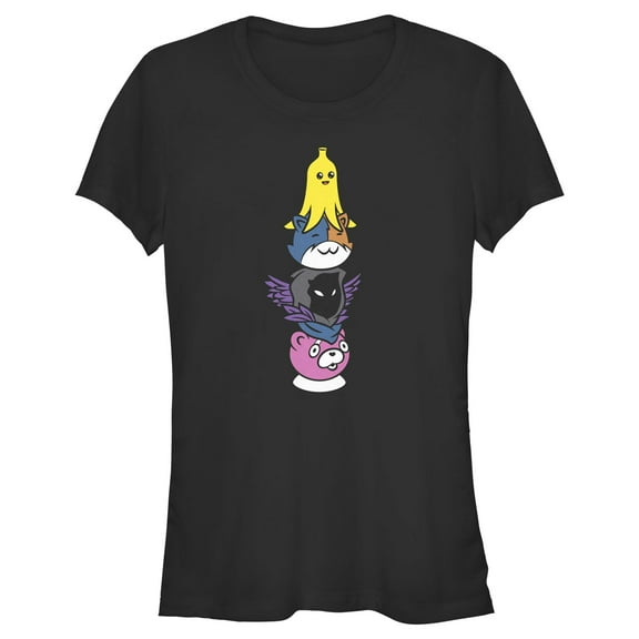 Junior's Fortnite Character Stack Graphic Tee Black 2X Large