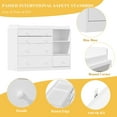 thumbnail image 5 of OXYLIFE Baby Changing Table Dresser Nursery Chest with Storage,5 Drawers&2 Shelves,White, 5 of 8