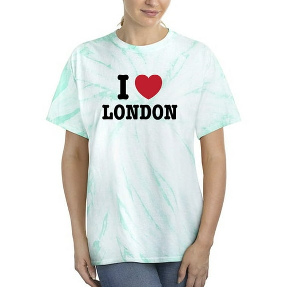 I Love London Tie-Dye Cyclone Women -Smartprints Designs, Female XX-Large