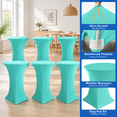 Cocktail Table Covers-spandex Round High Top Cloths Party Aqua Blue ...