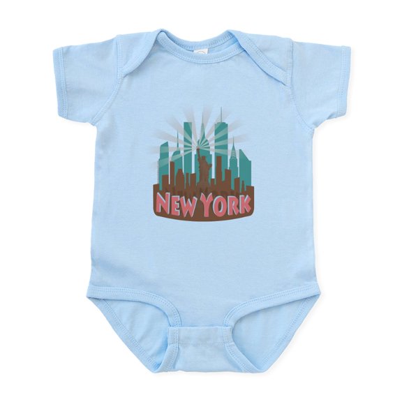 CafePress - NYC Newwave7 Chocolate Body Suit - Baby Light Bodysuit, Size Newborn - 24 Months