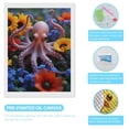 thumbnail image 3 of Diamond Art Kit for Adults, Octopus In Colorful Flower Garden Diamond Painting for Adults Beginners, 5D DIY Diamond Art Painting Kits, Colorful Diamond Painting Craft for Home Decor 12x16, 3 of 7