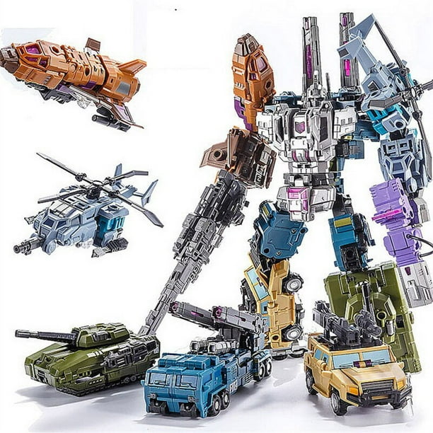 Figuras de acción de Bruticus 5 en 1, juguetes de Robot transformable, G1, PT-05, PT05, gran tamaño, 27CM, 5 en 1 Fivean unisex