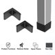 thumbnail image 5 of Cubiertas de goma para muebles, tapas en ángulo en forma de L de 50 x 50 x 4 mm para patas de mesa y silla, 8 piezas, 5 of 6