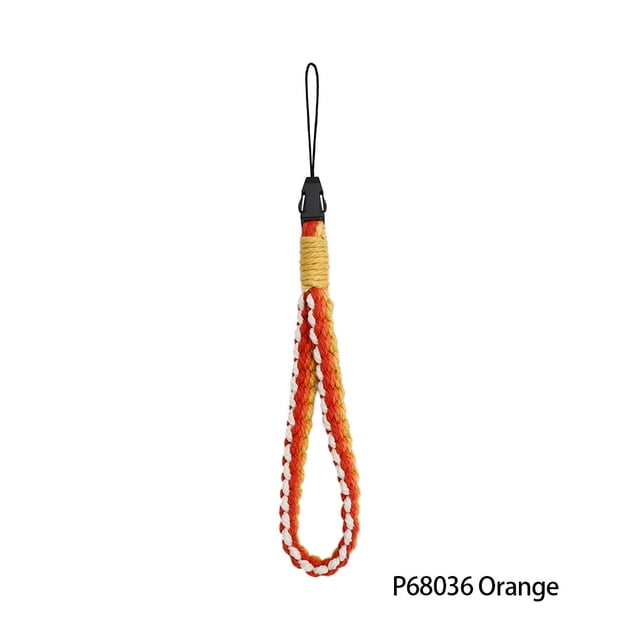 Mobile Phone Lanyard Universal Key Ring Camera Card Strap Rope Holder Portable Running Walking Travel Office Removable Orange Colorful