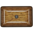 thumbnail image 2 of VIGO Donatello Wooden Brown Glass 22 in. L x 15 in. W x 5 in. H Rectangular Vessel Bathroom Sink, 2 of 8
