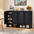 thumbnail image 5 of YOCWO 31.5" Wood Shoe Storage Cabinet with 2 Doors for Entryway Hallway, Shoe Closet with 3 Adjustable Shelves, Black, 5 of 7
