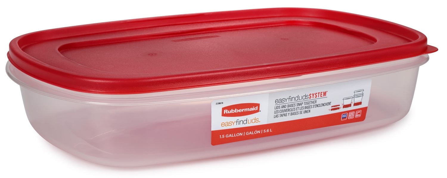 Conteneur pour aliments Rubbermaid avec couvercle, 5,7 litres, rouge