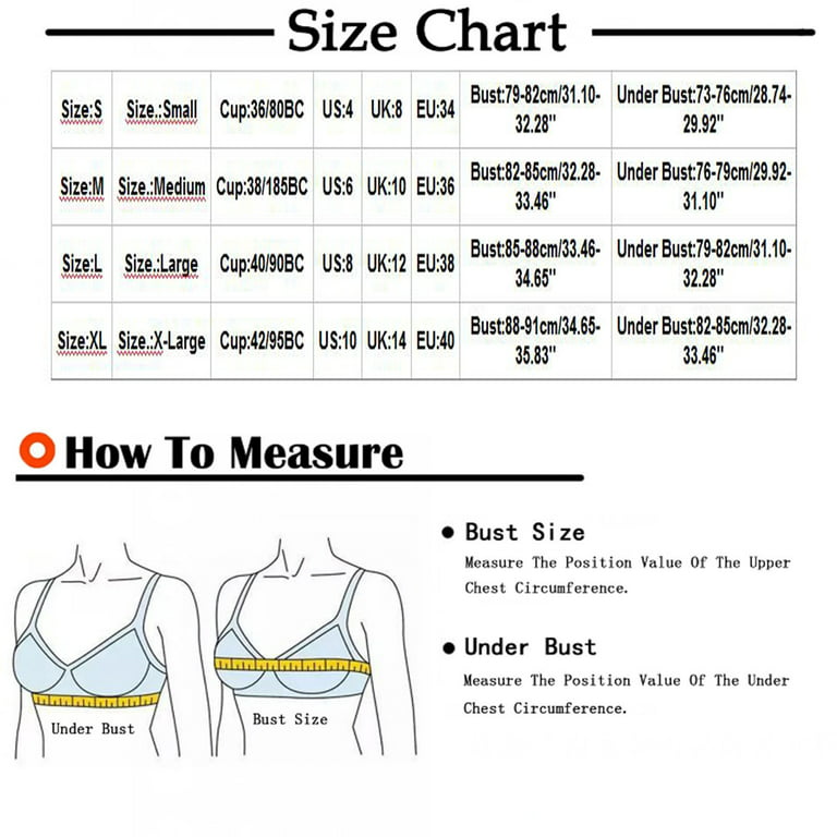 Raeneomay Bras for Women Deals Clearance Woman's Large Size Comfortable  Breathable Bra Underwear No Rims 