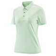 thumbnail image 2 of Timegard Womens Tops Summer Lapel Neck Button Short Sleeve Quick Dry Work Tee Tennis Athletic Shirts Tops, 2 of 8