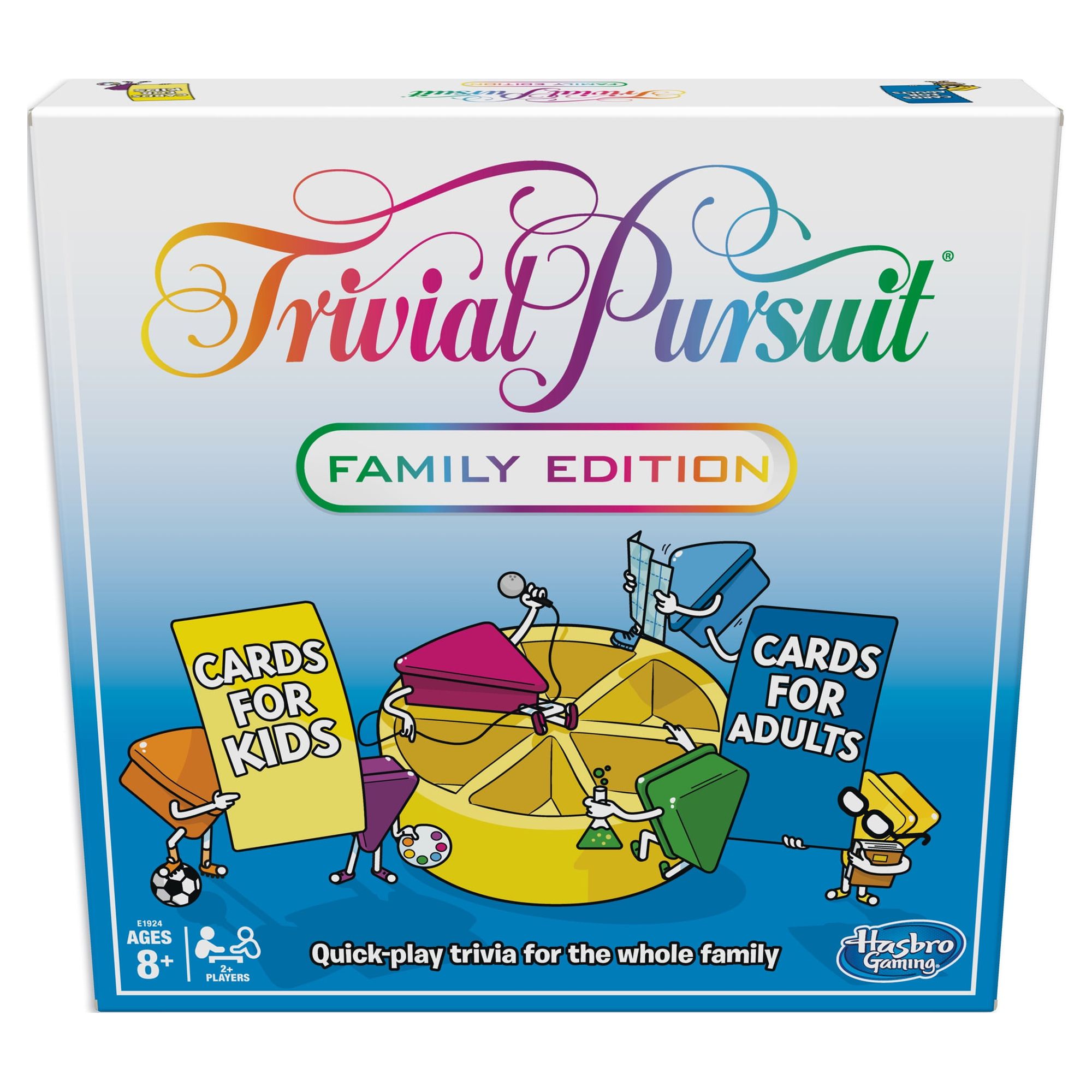 Trivial Pursuit Family Edition game, Board Game for 2 or More Players, 1400+ Questions