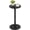 Black, variant on 12" Round Side Table, Solid Wood Pillar with Wood Top & Base, Small Drink Accent Table for Living Room, Bedroom, Sofa & Office, Easy Assembly, Black
