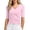 A-Pink18, variant on Women's V Neck Elbow Sleeve T Shirt Solid Fitted Casual Basic Layering Daily Wear Tops