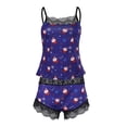 thumbnail image 3 of dmqupv Women Pants Adult Female Clothes Dressy Pant Suits for A Wedding Petite Set Shorts Print Women Lingerie Sleeveless Christmas Lace Pajamas Work (Blue, XL), 3 of 7