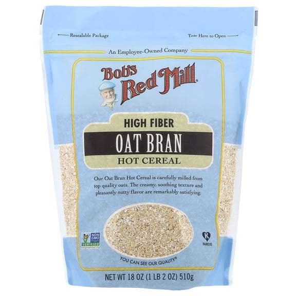 Bob's Red Mill, Hot Cereal, High Fiber, Oat Bran, 18 oz