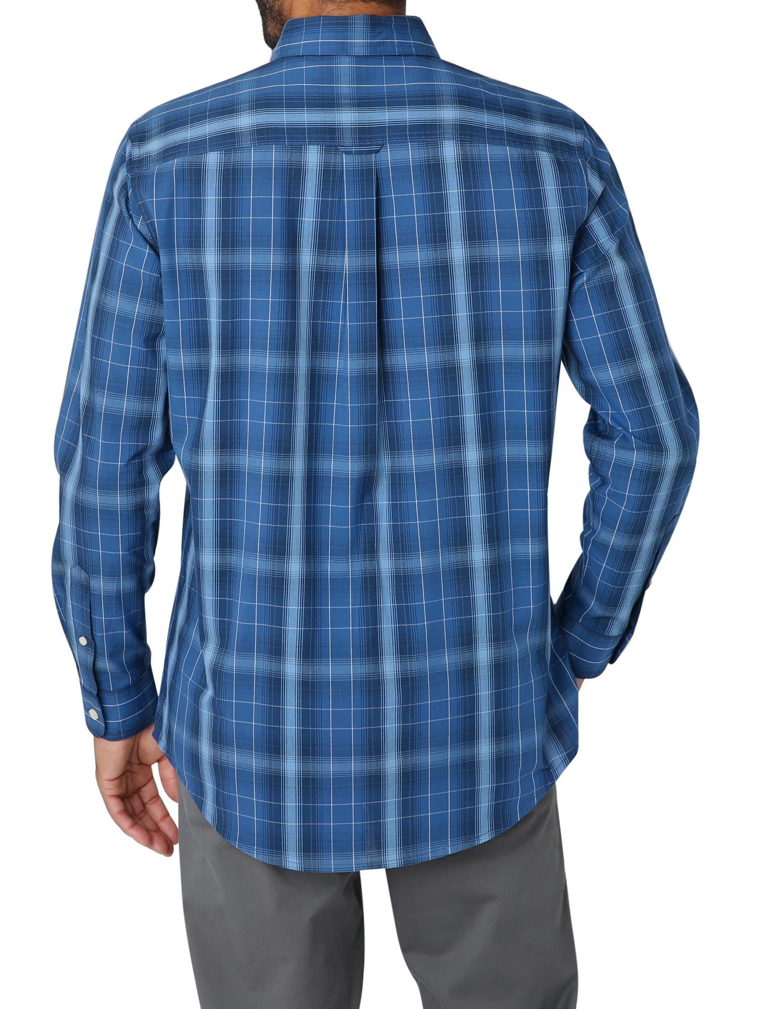 Chaps Men's Long Sleeve Sustainable Easy Care Woven Shirt -Sizes XS up to 4XB