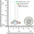thumbnail image 7 of Round Beaded Marquise Style White Opal Rose Tone 925 Sterling Silver, Size 7, 7 of 7