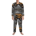 thumbnail image 3 of Xecao Construction Machines Print Pajamas Set Mens Pajamas Long Sleeve Loungewear Two-Piece Sleepwear Button-Down Pjs Set,2PJS-X-Large, 3 of 7
