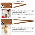thumbnail image 4 of Compatible with iPhone 14 Pro Max Case Wallet, with Credit Card Holder Zipper Pocket Crossbody Strap Heart Pattern PU Leather Magnetic Clasp Kickstand Heavy Duty Protective Flip Cover, Brown, 4 of 12