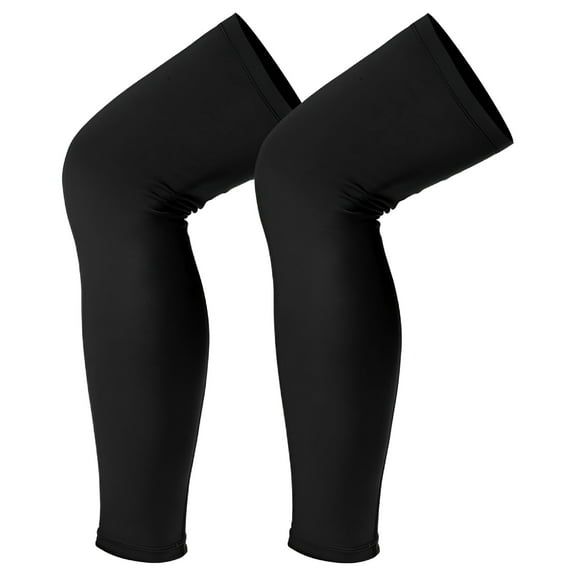 TELOLY 2Pairs Leg Sleeves Compression Long Knee Sleeve UV Protect for Men Women Sport Basketball Football,Xxl