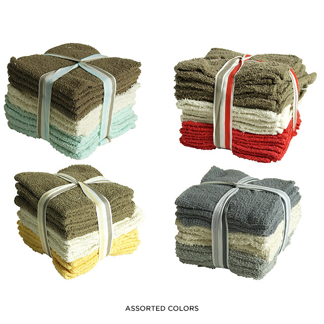100 Cotton, Washcloths, Super Soft, 48 PCs, Big Value (Assorted Colors