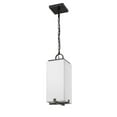 thumbnail image 3 of 1 Light Outdoor Chain Mount Pendant In Contemporary Style-18 Inches Tall And 6.75 Inches Wide-Black Finish-White Opal Glass Color Z-Lite 593Chm-Bk, 3 of 8