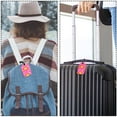 thumbnail image 5 of Square 2Pack PU Leather Crown Flowers Little Princess Cruise Luggage Tag with Privacy Cover and Name ID Tag for Travel Handbags Backpacks Luggage Tags, 5 of 6