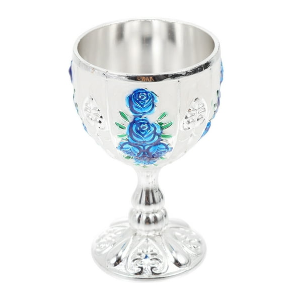 Shisuyan Small Decorative Drinking Glasses Blue Metal 1Set 2.7X1.6X1.6In