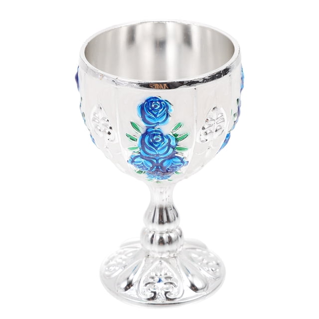 Shisuyan Small Decorative Drinking Glasses Blue Metal 1Set 2.7X1.6X1.6In